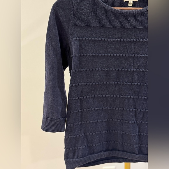 CROFT&BARROW β’ Midnight Blue Textured Knit Top - Picture 6 of 10
